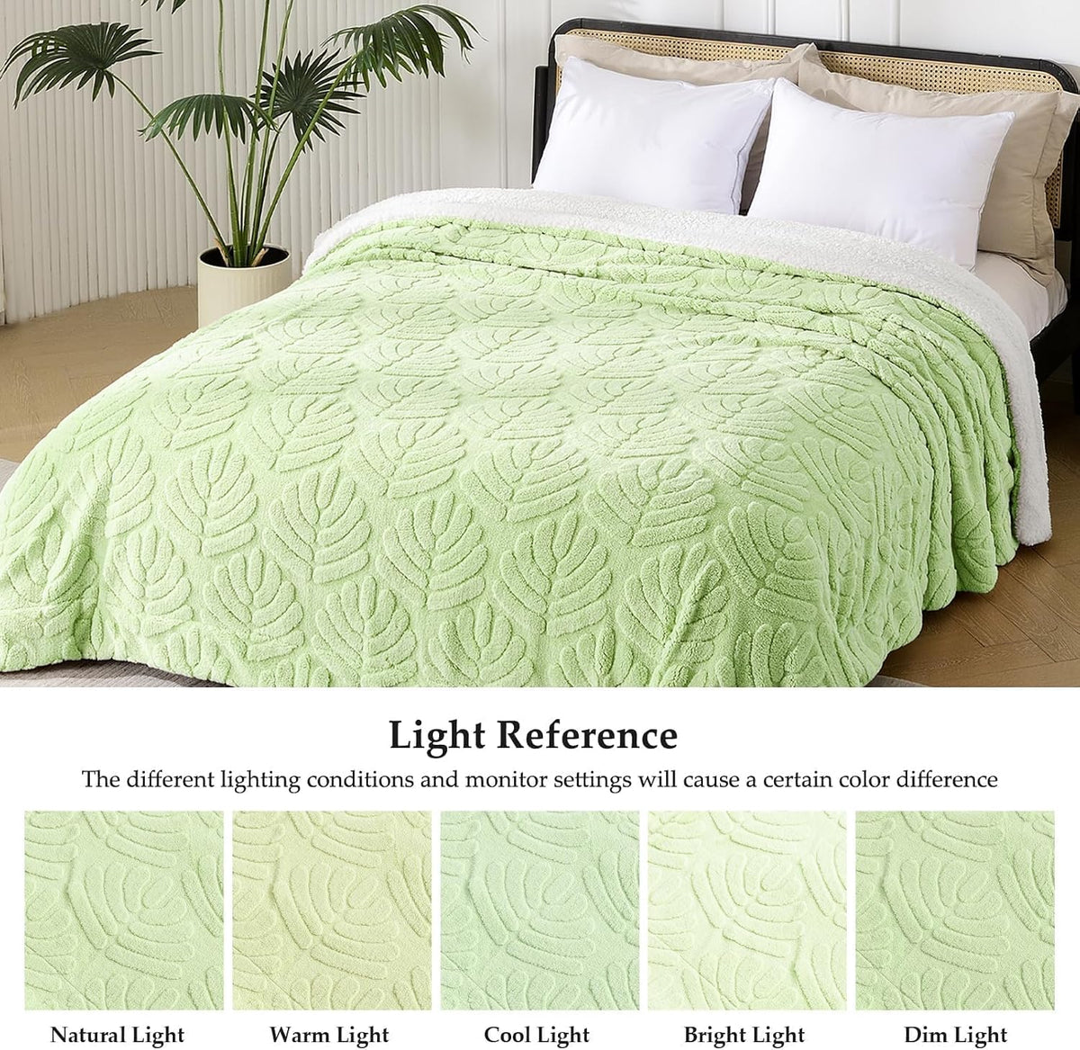 Sherpa Fleece Throw Blanket for Couch