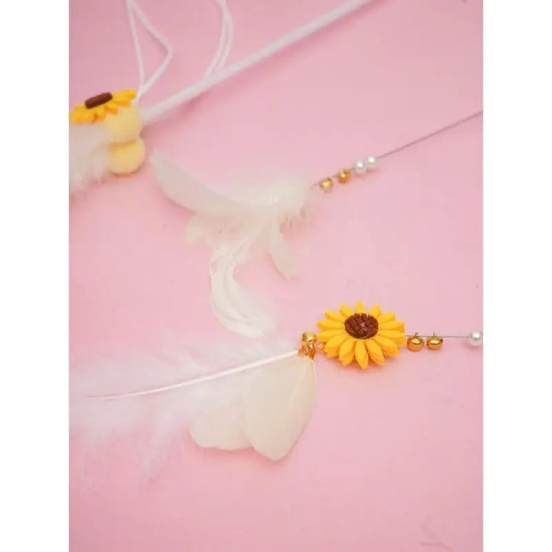 Sunflower Cat Teaser, Cat Toy, Cat Wand