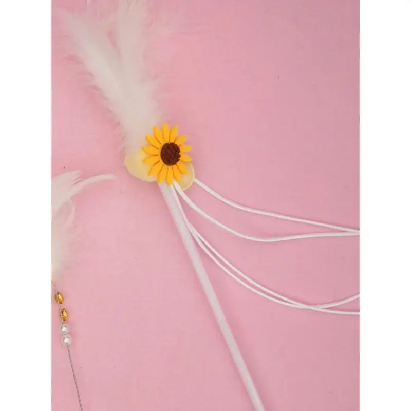 Sunflower Cat Teaser, Cat Toy, Cat Wand