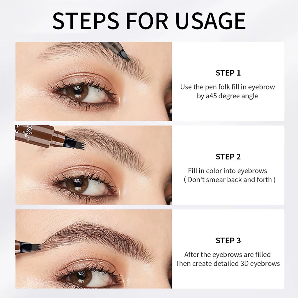 4 Fork Microblading Eyebrow Pencil Waterproof Eyebrow Pencil 