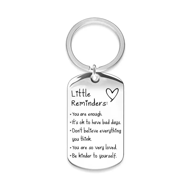 Minimalist Lightweight "You Are Enough" Quote Text Keychain - Women'S Daily Wear Fashion Accessory, Women'S Gifts for Friends