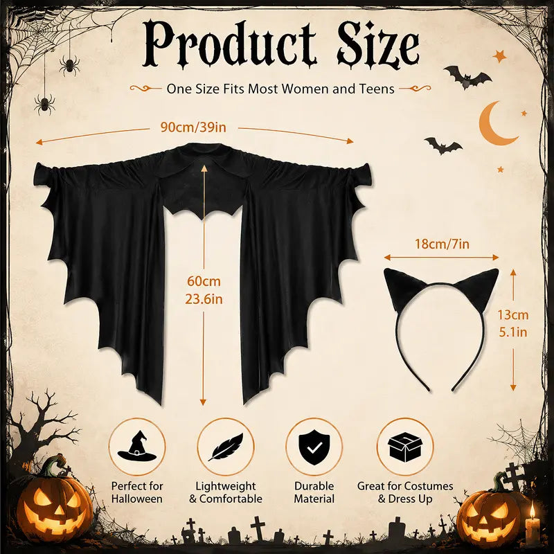 Halloween Kids Skeleton Costumes Bat Wings Costume Women Halloween Adult Bat Shrug with Ears Headband，Halloween Banana Costume Kids for Halloween Costume Parties Halloween Costume Ldeas Scary Halloween Costume Ldeas Halloween Decor 2026，Halloween Decor