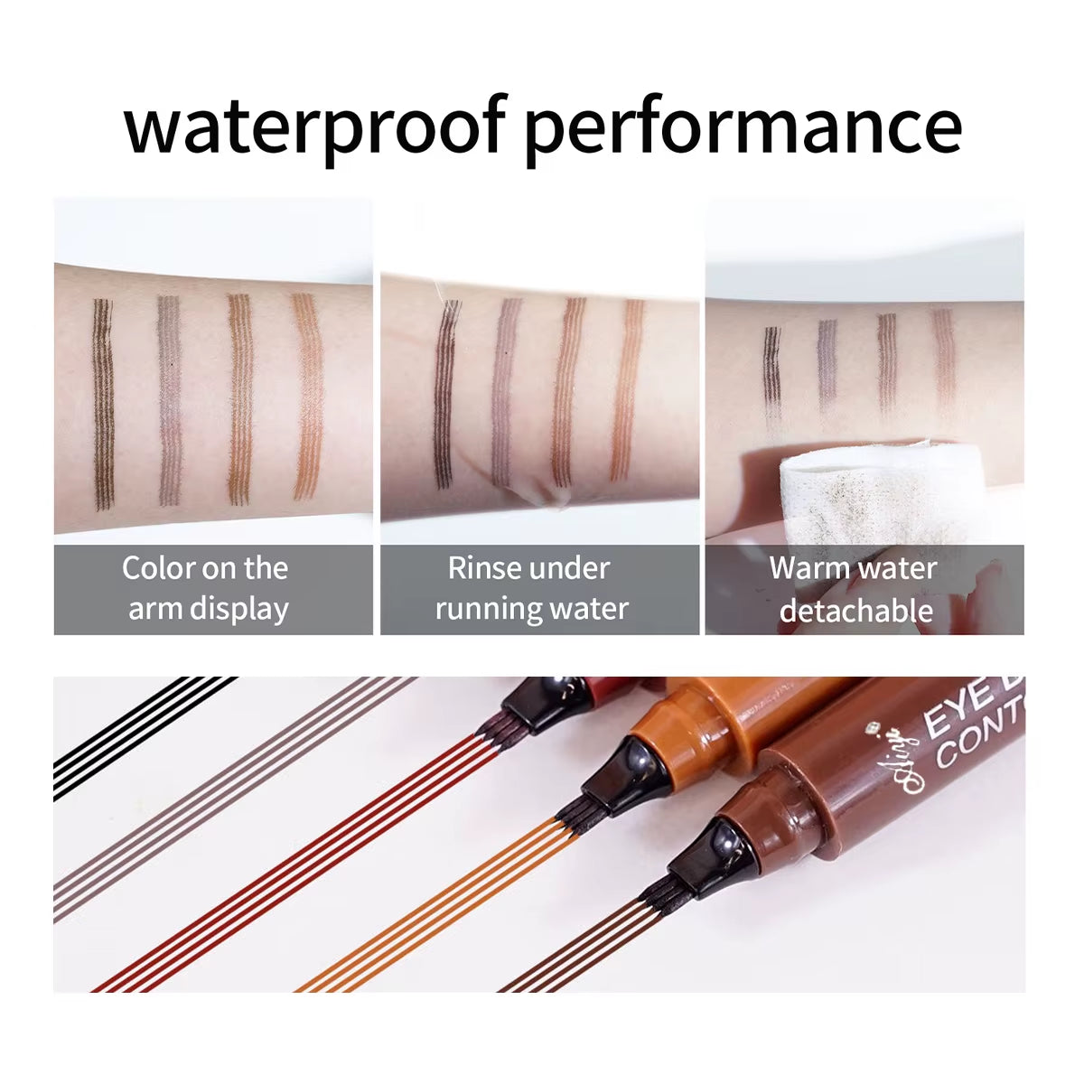 4 Fork Microblading Eyebrow Pencil Waterproof Eyebrow Pencil 