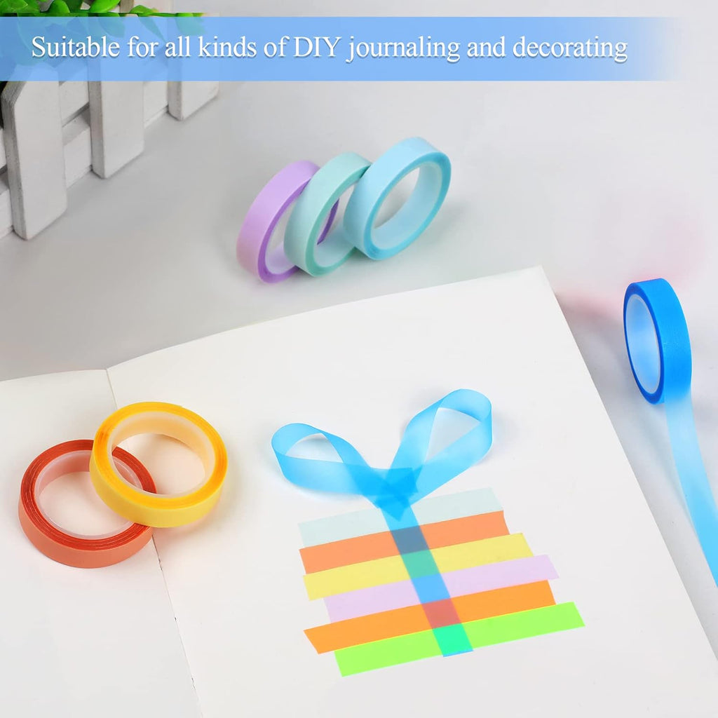 10 Rolls Colorful Highlighter Tape