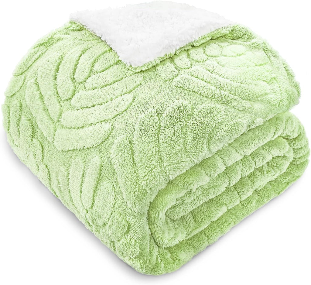 Sherpa Fleece Throw Blanket for Couch