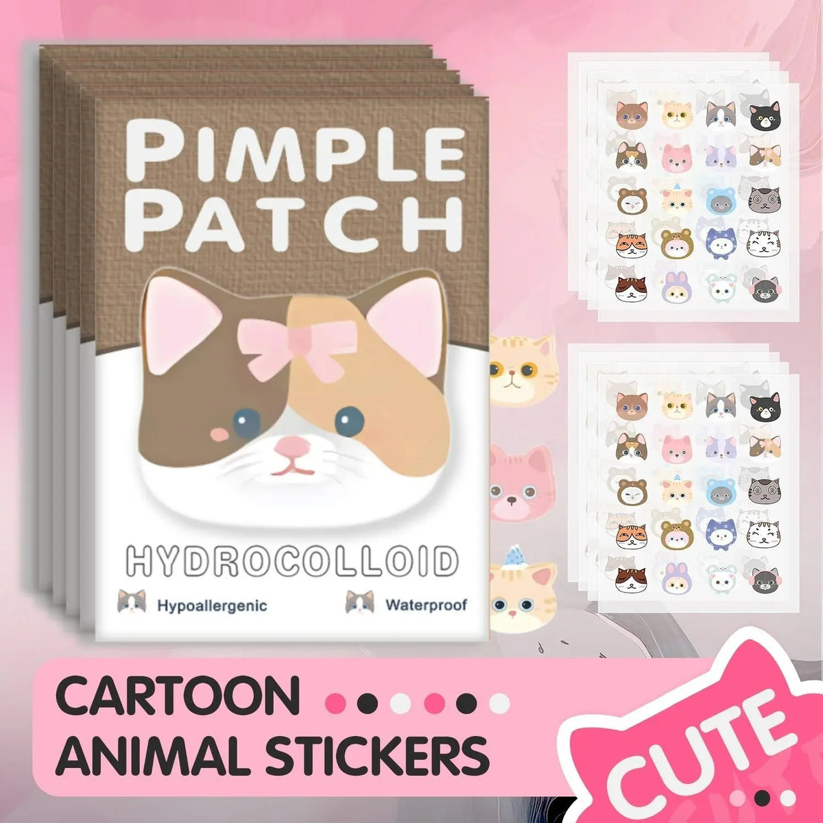 600Pcs Hydrocolloid Acne Patches, Acne Pimple Patch, Daily Covering Stickers for Face & Skin Care, Swollen Acne Removal Products, Single Pack #GLOBAL PICKS