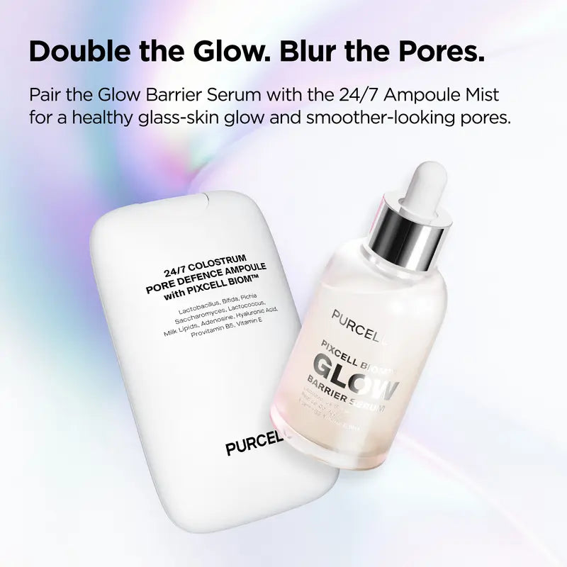 PURCELL GLOW BARRIER SERUM ｜ Glass Skin, Probiotics, anti Aging, Firming, Radiance Skin, Improve Skin Density, Plump Skin, Glowy Skin