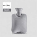 1000Ml/2000Ml Hot Water Bottle with Faux Rabbit Fur Cover Leak-Proof Warm Water Bag Explosion-Proof Warm Compress Heater