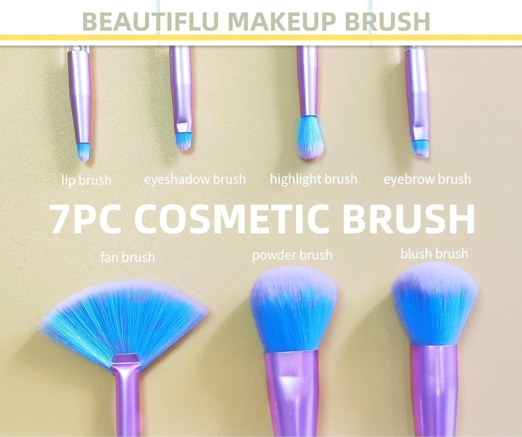 Unicorn Fan Makeup Brush Set Eye Shadow Eyebrow Eye Blender Brush in Set