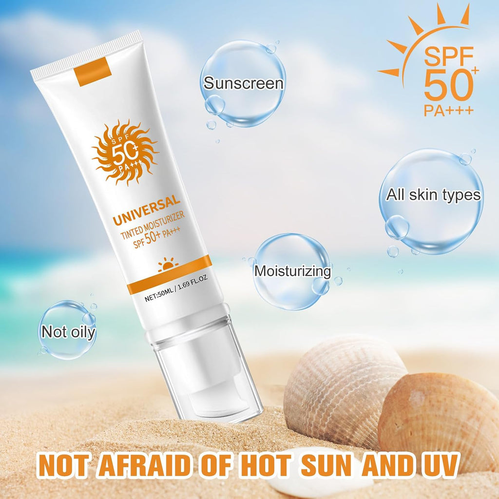 Tinted Sunscreen for Face Moisturizer, Hydrating Sun Essence No Sticky