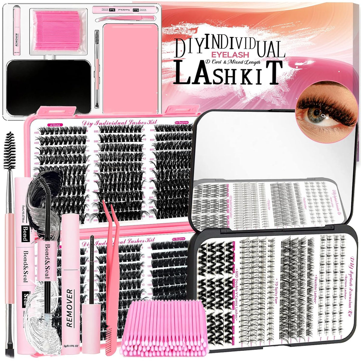 DIY Lash Extension Kit 772Pcs 