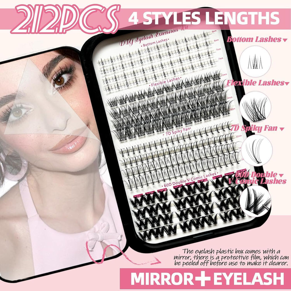 DIY Lash Extension Kit 772Pcs 