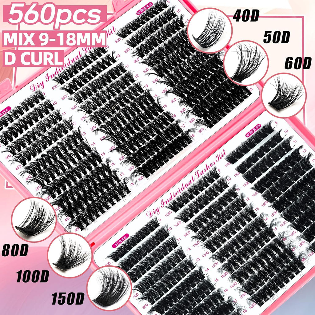 DIY Lash Extension Kit 772Pcs 