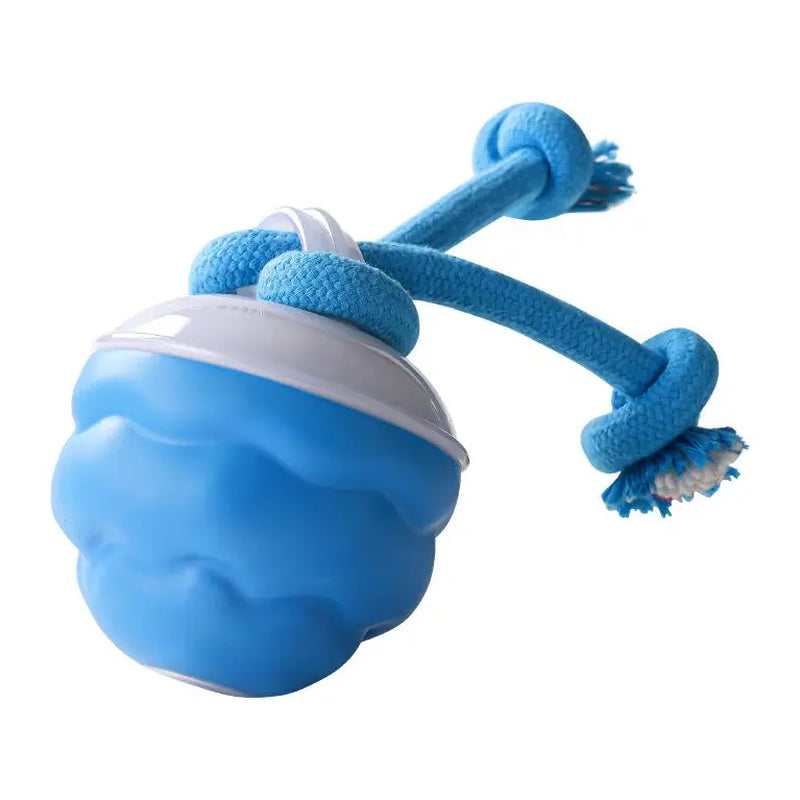 Blue Rechargeable Smart Interactive Plastic Dog Ball Chaser Toy - 2H Charging, Rapid Rolling, Self-Moving, Touch Activation, USB Cable Included, All Seasons, Reduces Barking, Boosts Self-Entertainment & Physical and Mental Exercises
