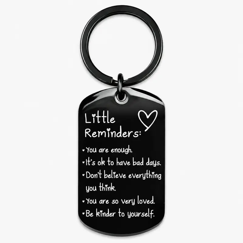 Minimalist Lightweight "You Are Enough" Quote Text Keychain - Women'S Daily Wear Fashion Accessory, Women'S Gifts for Friends