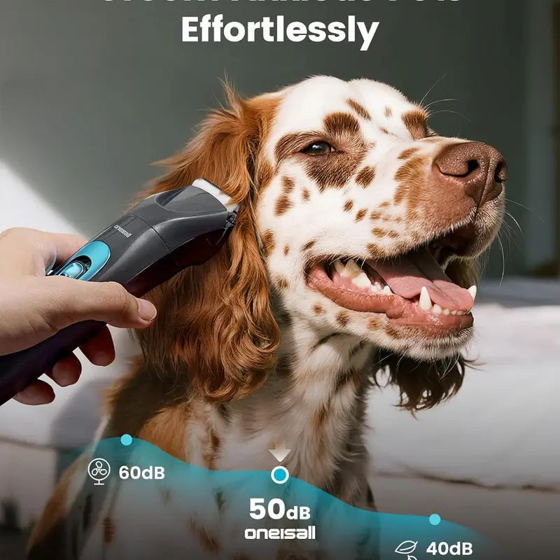 Professional 4-In-1 Dog Grooming Kit with LED Light