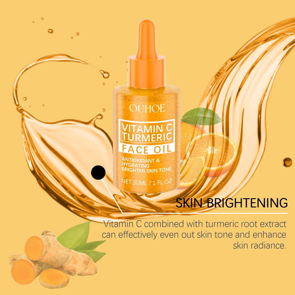 Vitamin C Turmeric Face Oil Hydrating Brightening Skin Texture
