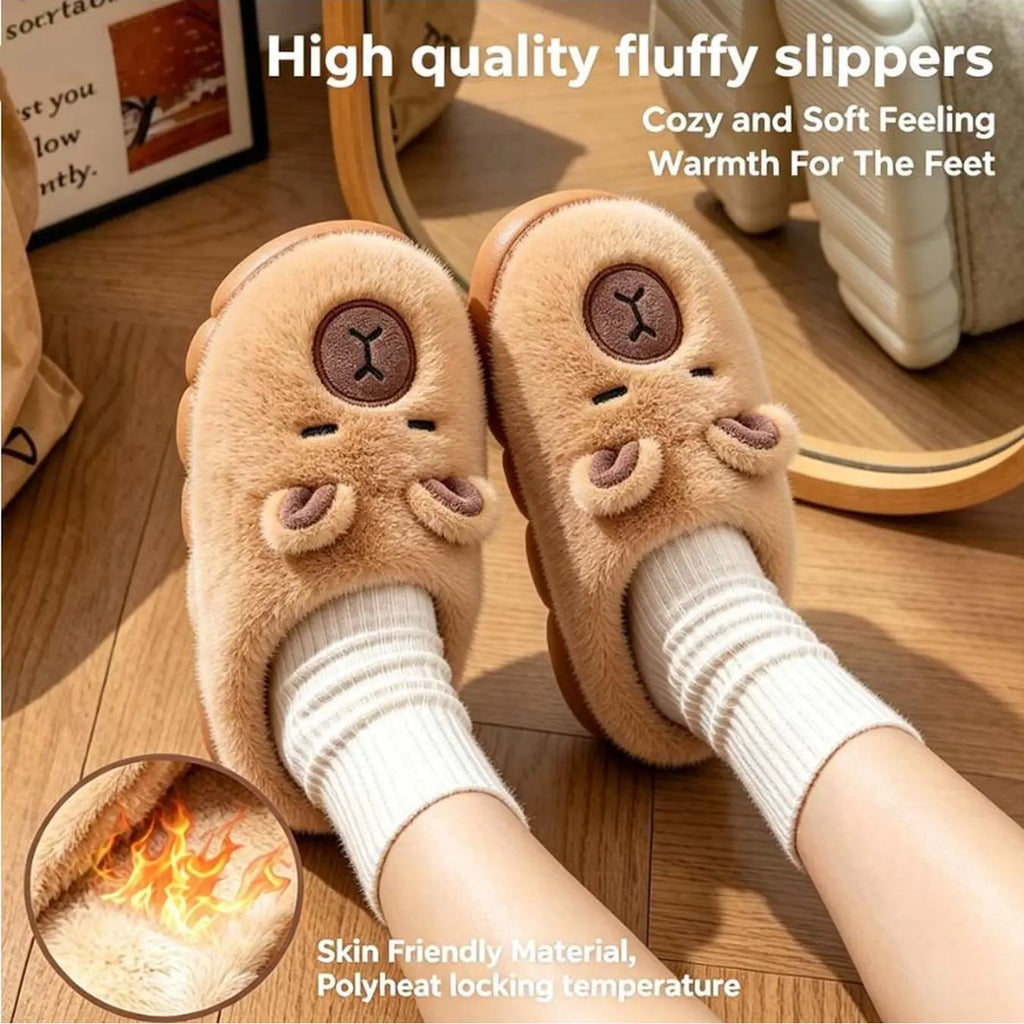 Autumn Winter Bestseller Cute Plaid Fuzzy Slippers for Women, Thick Warm Casual Versatile Closed-Toe Fuzzy Slippers, Cozy and Stylish Footwear, Fuzzy House Slippers