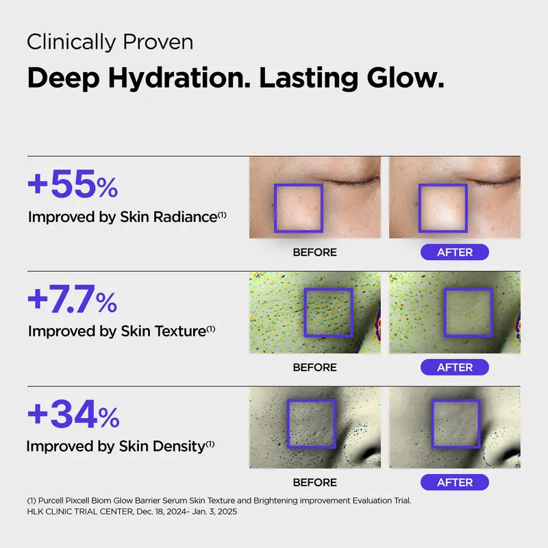 PURCELL GLOW BARRIER SERUM ｜ Glass Skin, Probiotics, anti Aging, Firming, Radiance Skin, Improve Skin Density, Plump Skin, Glowy Skin