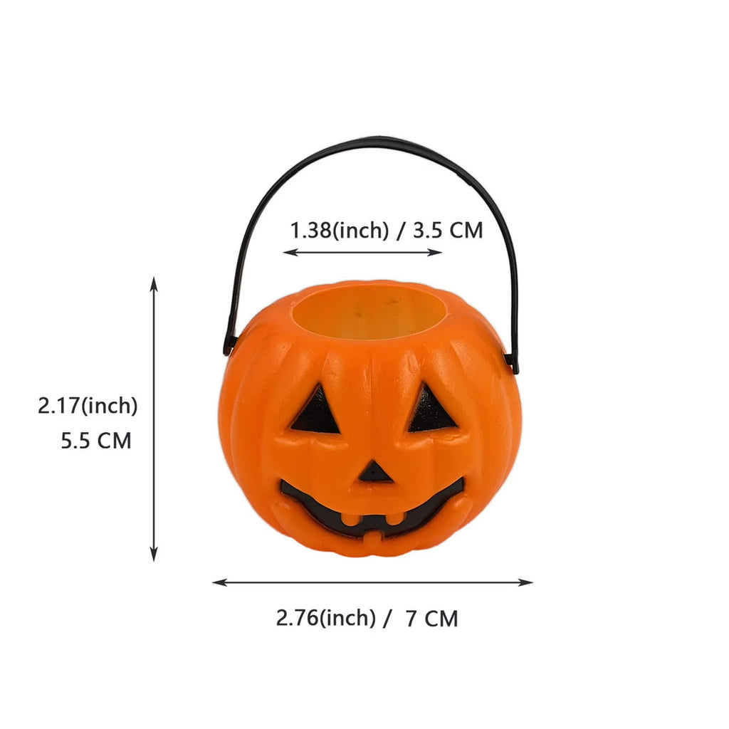 Pumpkin Candy Bucket Trending Portable Treat Bag Bestseller Spooky Trick or Treat Holder Halloween Candy Buckets and Candy Bags