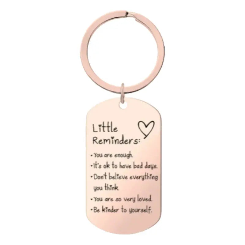 Minimalist Lightweight "You Are Enough" Quote Text Keychain - Women'S Daily Wear Fashion Accessory, Women'S Gifts for Friends